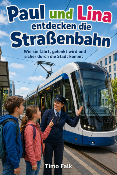 Paul und Lina entdecken die Straßenbahn - Wie sie fährt, gelenkt wird und sicher durch die Stadt kommt Buchcover